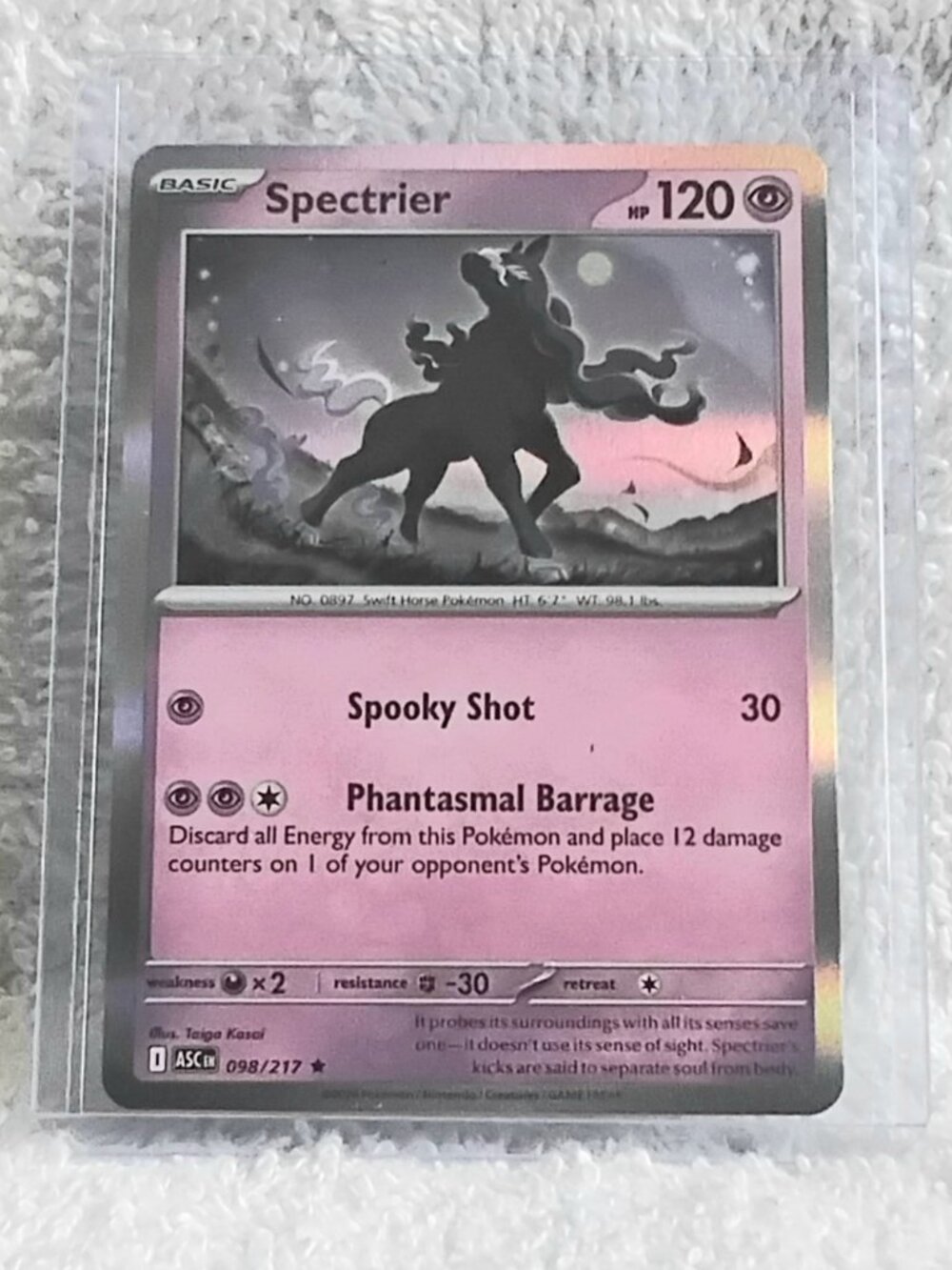 Mint 2026 Pokemon Spectrier Rare ☆ Holo Card 098/217!!